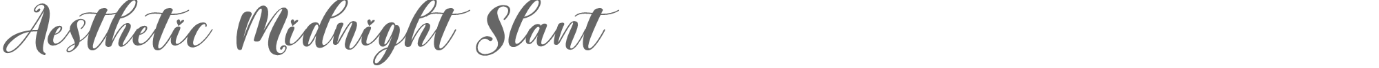 Sample characters Aesthetic Midnight Font